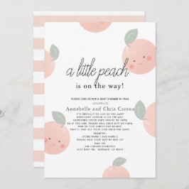 桃とクリームかわいいかわいいベビーシャワーbyメール 招待状