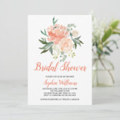 桃とクリームのブライダルシャワーの招待 招待状 (スタンド正面)