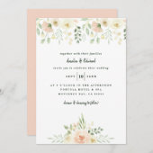 桃とクリームの水色の葉+葉結婚の色 (正面/裏面)