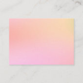 桃とクリームエンジェルウィングヒーリングカード 名刺 (裏面)