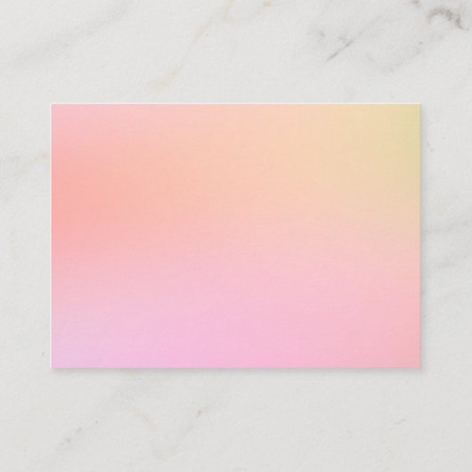 桃とクリームエンジェルウィングヒーリングカード 名刺 (裏面)