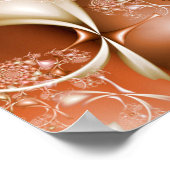 桃とクリームスパイラル ポスター (角)