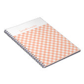 桃とクリームパーソナライズされた手帳 ノートブック (右側)