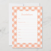 桃とクリームフラット招待状 招待状 (正面)