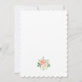 桃とクリームベビーシャワーガール招待状 招待状 (裏面)