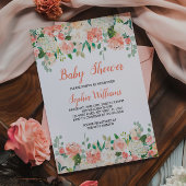 桃とクリームベビーシャワー招待状 招待状