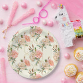 桃とクリーム紙プレート ペーパープレート (パーティー)