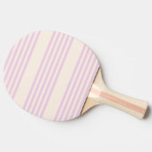 桃とクリーム5つのストライプパターン 卓球ラケット (横)