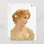 桃とクリーム ポストカード (正面/裏面)