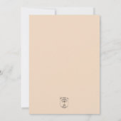 桃とセージグリーンの花の結婚式招待状 招待状 (裏面)