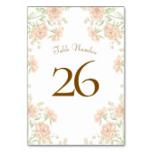 桃とバラの結婚式 テーブルナンバー (裏面)