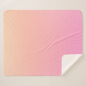 桃とピンクのグラデーション シェルパブランケット (正面(横))