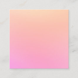 桃とピンクのグラデーション スクエア名刺