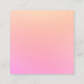 桃とピンクのグラデーション スクエア名刺 (裏面)