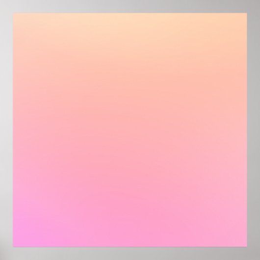 桃とピンクのグラデーション ポスター (正面)
