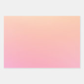 桃とピンクのグラデーション ラッピングペーパーシート (正面)