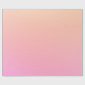 桃とピンクのグラデーション ラッピングペーパー (フラット)