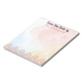 桃とピンクのトーンのメモパーソナライズされた帳 ノートパッド (回転)