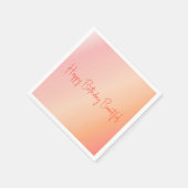 桃とピンクのレインボースタイリング スタンダードカクテルナプキン (角)