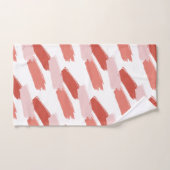 桃とピンクの抽象芸術作品 バスタオルセット (ハンドタオル)