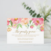 桃とピンクの牡丹の花パンティーゲーム エンクロージャーカード (スタンド正面)