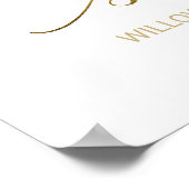 桃とピンクの牡丹18x24インチベビーシャワーへようこそ ポスター (角)