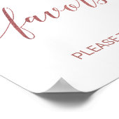 桃とピンクの芍薬の花 ローズゴールドのギフトサイン ポスター (角)