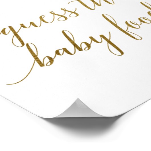 桃とピンク牡丹の花は、ベビーの食品の兆候を推測 ポスター (角)