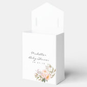 桃とブルゴーニュのフローラ赤ちゃんシャワーありがとう フェイバーボックス (オープン)