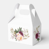 桃とブルゴーニュフローラ赤ちゃんシャワーありがとうFa フェイバーボックス (裏面サイド)