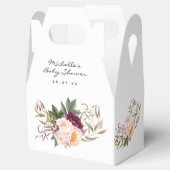 桃とブルゴーニュフローラ赤ちゃんシャワーありがとうFa フェイバーボックス (オープン)