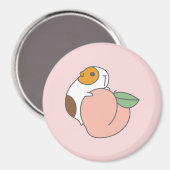 桃とモルモット マグネット (正面/裏面)