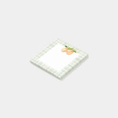 桃と格子付きポストイットのノート ポストイット (アングル)