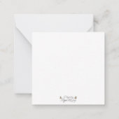 桃と格子状のギフト囲い ノートカード (裏面)