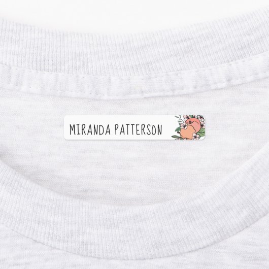 桃と桃の花の名前を追加 ラベル (貼付)