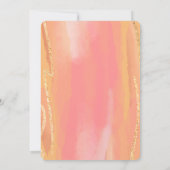 桃と桃色の園花 招待状 (裏面)