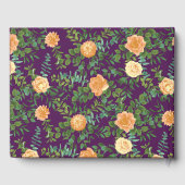 桃と梅の紫色の芍薬とバラの花の結婚式 ゲストブック (裏面)