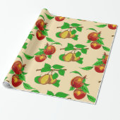 桃と梨の包み紙 ラッピングペーパー (アンロールド)