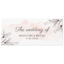 桃と灰色のフローラが結婚メニューの花