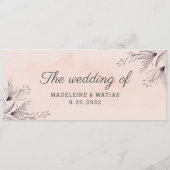 桃と灰色のフローラ結婚が～の香り メニュー (裏面)