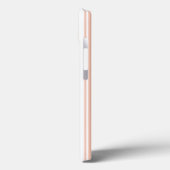 桃と白いキャンディストライプのCase-Mate iPhone cas Case-Mate iPhoneケース (裏面 / 左)
