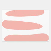 桃と白のアブストラクト ラッピングペーパーシート (正面3)