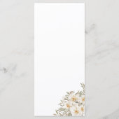 桃と白のウェディングレセプションメニュー メニュー (裏面)