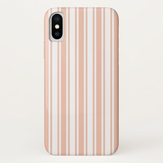 桃と白のキャンディストライプー Case-Mate iPhoneケース (裏面)