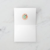 桃と白のストライプの感謝カード サンキューカード (内部)