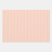 桃と白のストライプ ラッピングペーパーシート (正面3)