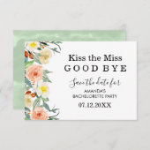 桃と白のフローラバチェロレッテ保存日 セーブザデート (正面/裏面)