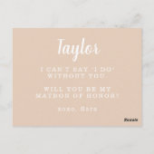 桃と白のフローラマトロンの名誉の提案 ポストカード (裏面)