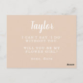 桃と白の国フラワーガール提案 ポストカード (裏面)