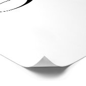 桃と白の花のウェディングシャワー歓迎看板 ポスター (角)